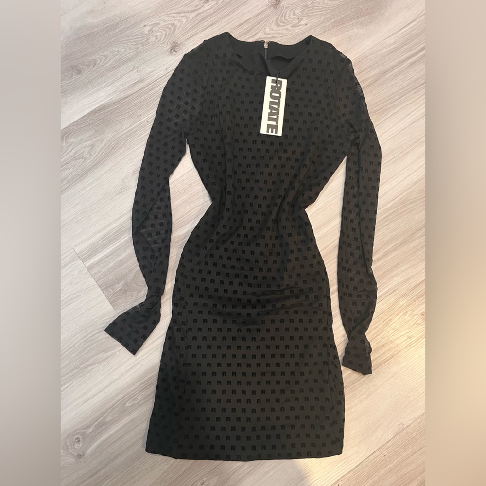 NWT RÓTATE Elegant Black‎ Polka Dot Dress It’s very pretty - Picture 5 of 9